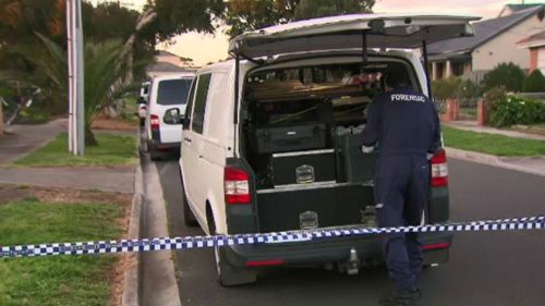 Forensics and police were at the home for the day yesterday. (9NEWS)