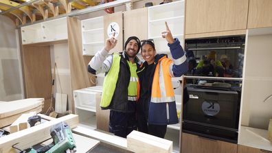 Kyle and Leslie Kitchen Laundry The Block 2023