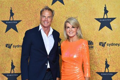 SYDNEY, AUSTRALIA - MARCH 27: David Panton and Julie Bishop attend the Australian premiere of Hamilton at Lyric Theatre, Star City on March 27, 2021 in Sydney, Australia. (Photo by Wendell Teodoro/Getty Images for Hamilton Australia)