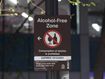 An alcohol-free zone sign in the Kings Cross area in Sydney, Australia, on Wednesday, Sept. 14, 2022. Australia&#x27;s biggest city is dusting off long-held plans to bring the harbor metropolis to life after the sun goes down from spending on live music, and art and culture, to making late-night shopping a reality. Photographer: Brent Lewin/Bloomberg