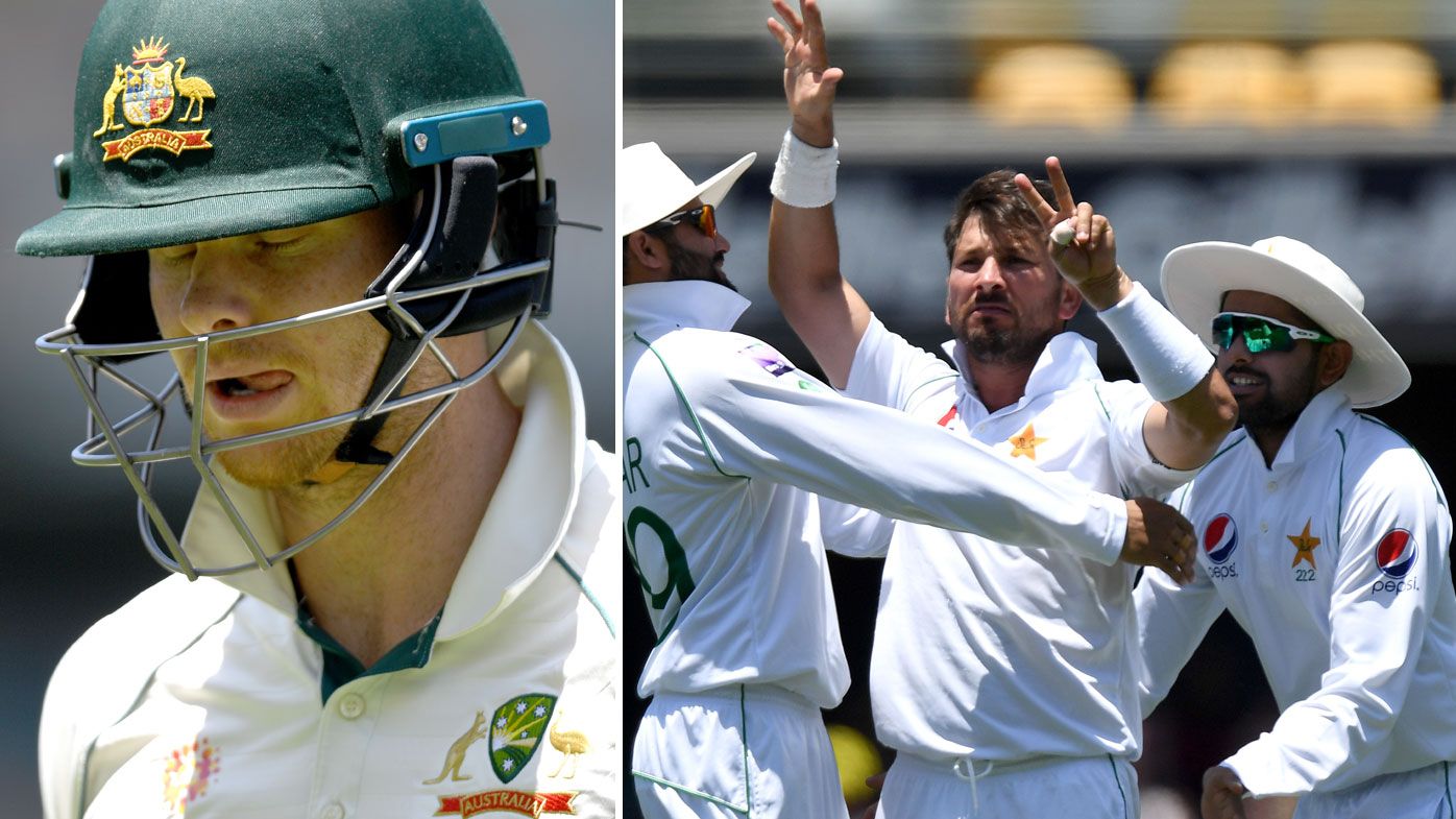 Steve Smith was dismissed for four to Yasir Shah