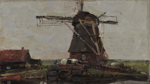 "Landscape with a Mill," by Dutch artist Piet Mondrian, was one of the two paintings found by Greek police. 