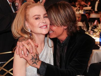 Nicole Kidman and Keith Urban during the 82nd Annual Golden Globes held at The Beverly Hilton on January 5, 2025 in Beverly Hills, California. 