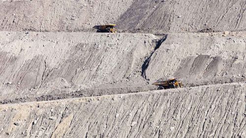 Coal being mined in the NSW Hunter Valley.