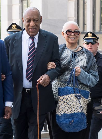 Actor Bill Cosby and wife Camille Cosby arrive at Bill Cosby Trial at Montgomery County Courthouse on June 12, 2017 in Norristown, Pennsylvania.  
