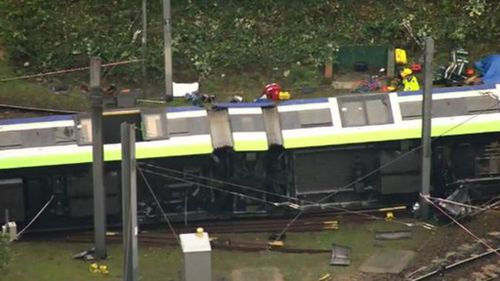 Five people are dead after the tram derailed in London's south. (Supplied)