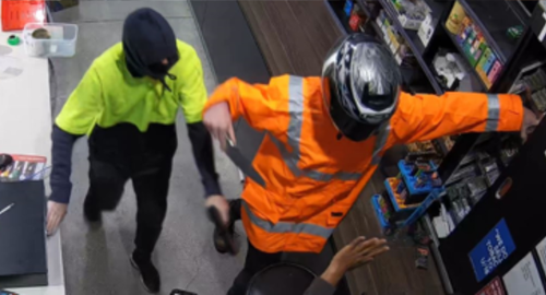 Servopro Men armed with gun, knife, jump counter to rob Melbourne servo