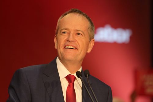 Mr Shorten makes an address during the campaign launch. (AAP)