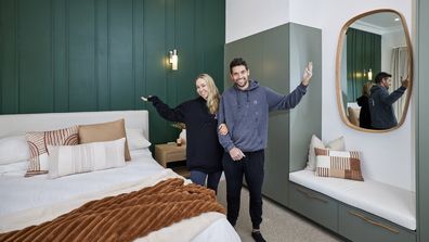 The Block 2022 Season 18 Week 2 Rachel and Ryan Guest Bedroom