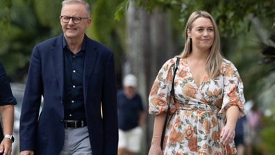 Prime Minister Scott Morrison and Jenny Morrison with daughters Abbey and Lily.