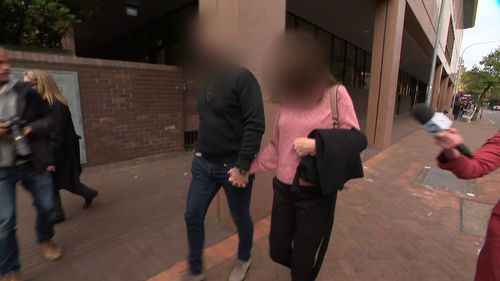 William Tyrrell's foster parents leave court.