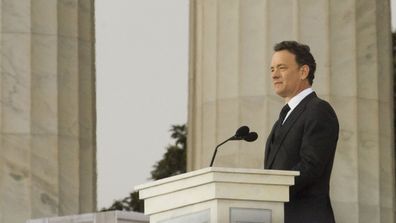 Tom Hanks reads a quote from Abraham Lincoln during the "We Are One" event opening the 56th inauguration of President-elect Barack Obama and Vice President-elect Joseph R. Biden Jr. (Photo: Jan 2009)