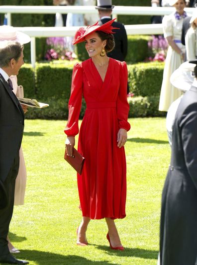 Kate, Princess of Wales, on day four of the Royal Ascot horse racing meeting, at Ascot Racecourse in Ascot, England, Friday, June 23, 2023.