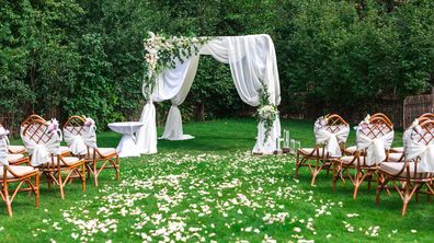 outdoor wedding setting