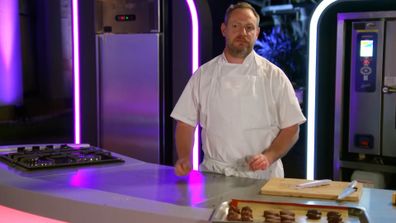 Luci Khan and Brian Geraghty cook off in the Cadbury's Favourites challenge
