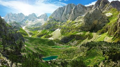 Mountain lakes in Albanian Alps