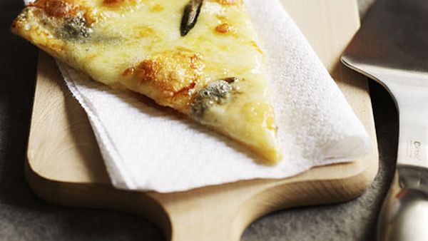Four-cheese and sage pizza