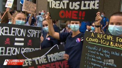Healthcare heroes at 'breaking point' walk out on job.