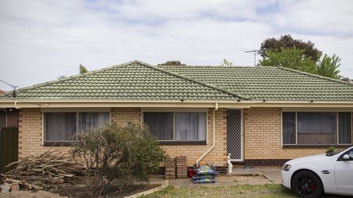 The house where Louise Bell was allegedly taken by Dieter Pfennig through a window in Hackham West South of Adelaide. (AAP)