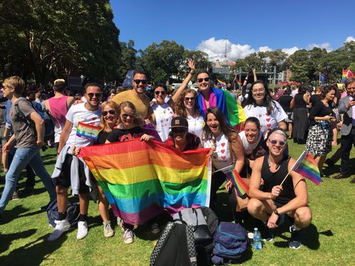 Sydneysiders rejoiced on the day the results of the same sex marriage postal survey was announced. (AAP)