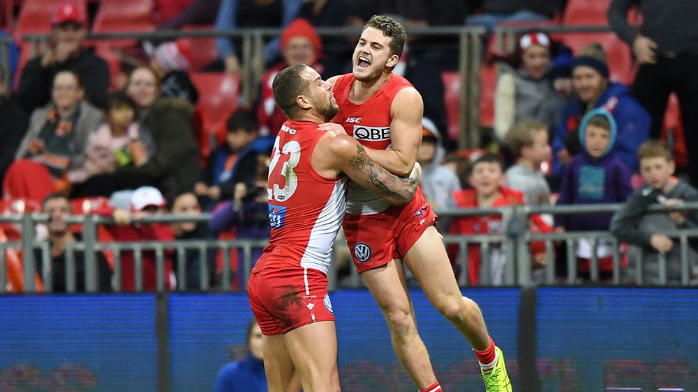 Tom Papley and Buddy Franklin. (AAP)