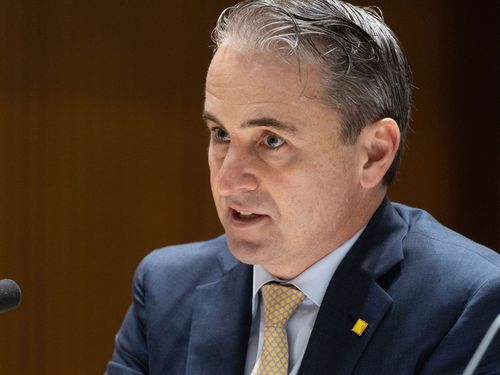 Matt Comyn, CEO, Commonwealth Bank of Australia, during a hearing with the Standing Committee on Economics, at Parliament House in Canberra on Thursday 29 August 2024. fedpol Photo: Alex Ellinghausen
