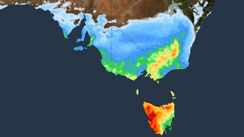 Snow, rain and blustery winds will hit multiple states as a wintry cold front sweeps across much of southern Australia.