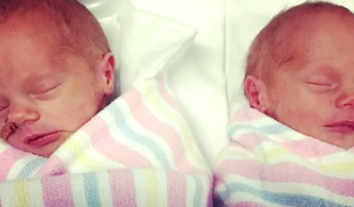 The twins were born in the very early hours of January 20.