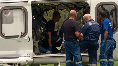 He was airlifted to St George Hospital in a serious but stable condition. (9NEWS)