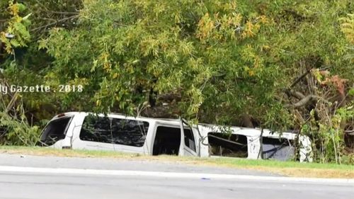 The limo ran an intersection in Schoharie and crashed on the weekend.