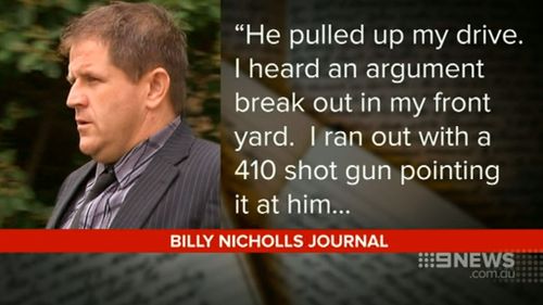 Billy Nicholls' personal journal was tendered to the court. (9NEWS)