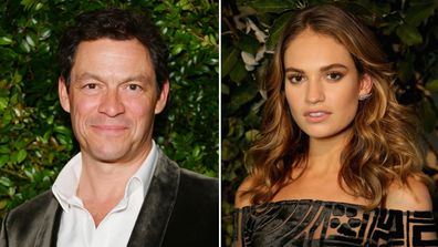 Lily James and Dominic West.