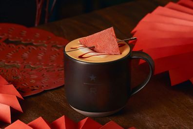 Starbucks has released a 'braised pork latte' at its reserve stores across China to mark the Lunar New Year.