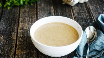 Recipe: <a href="https://kitchen.nine.com.au/2017/03/13/10/34/spicy-cauliflower-and-almond-soup" target="_top">Spicy cauliflower and almond soup</a>
