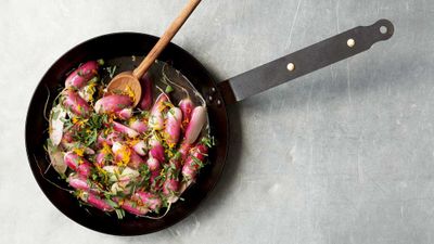 Recipe: <a href="http://kitchen.nine.com.au/2017/08/31/15/26/warm-radishes-with-anise" target="_top">Warm radish with anise</a>