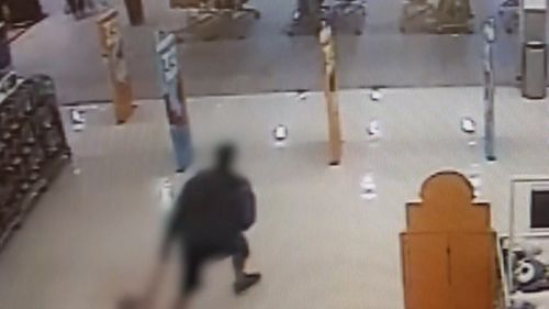 A man will spend at least seven months behind bars after he was caught flinging his daughter into a shopping centre security bollard. Picture; Supplied.