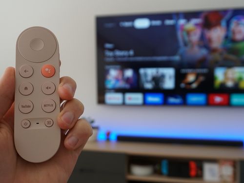 Google TV's Chromecast remote.