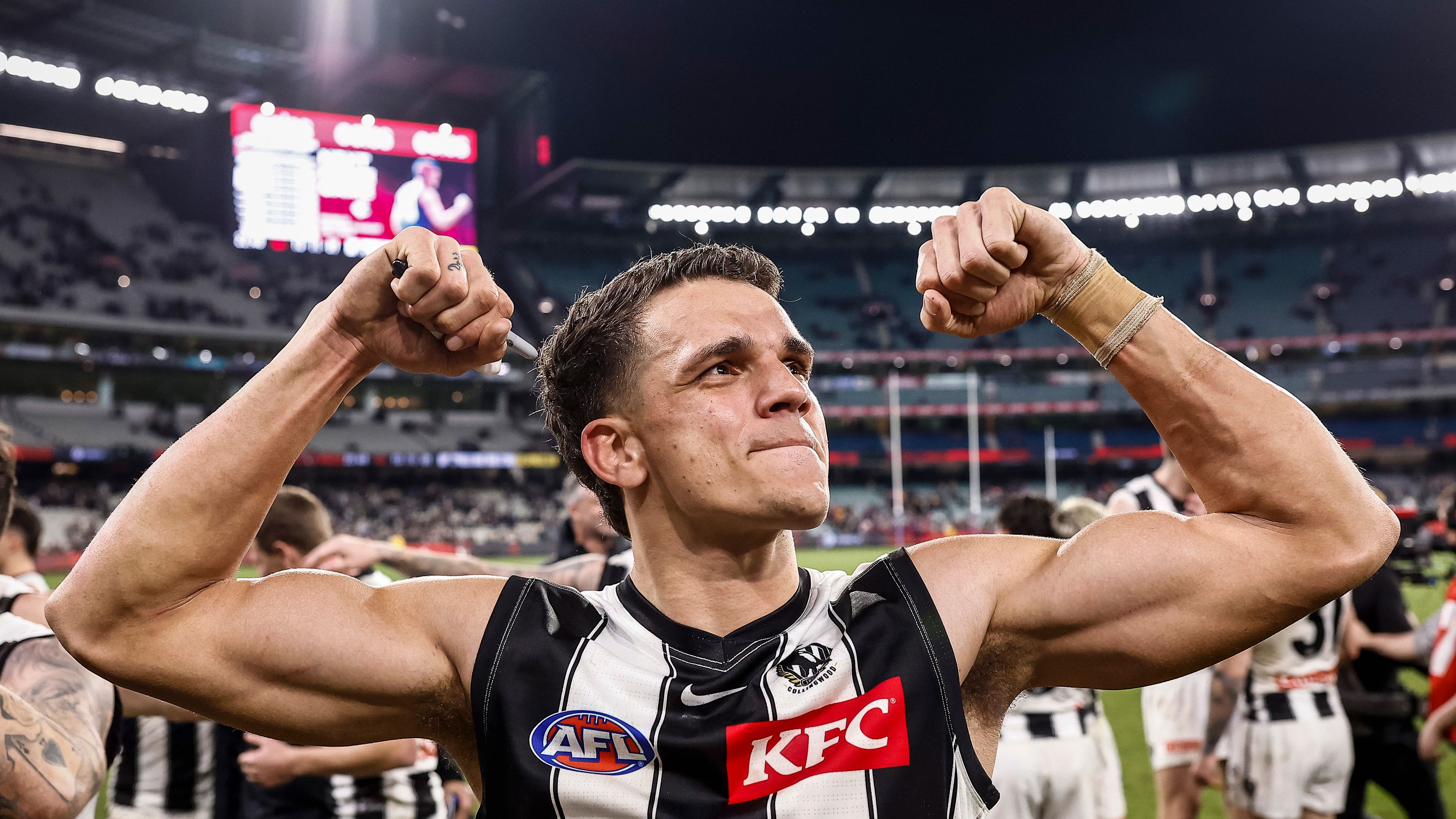Collingwood must 'keep a lid on' celebrations coming into finals, says Kane Cornes