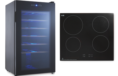 Aldi wine cooler fridge and induction cooktop