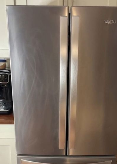 Cleaning fails steel wool stainless steel fridge