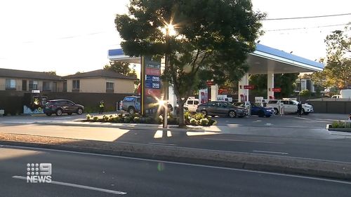 Long lines of cars lined up to take advantage of the deal. 