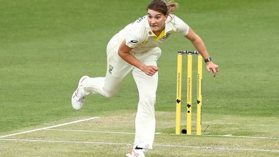 Annabel Sutherland in action against England in February 2022.