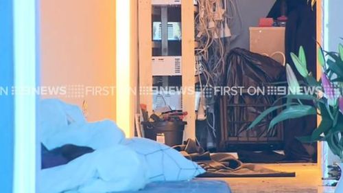 The home had three banks of transformers powering six bedrooms filled with growing cannabis. (9NEWS)