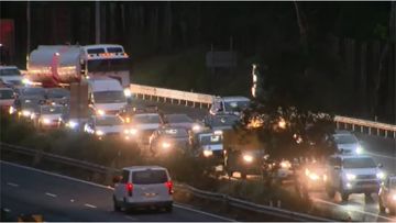 Traffic banked more than 13 kilometres after crash in Sydney's north.