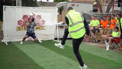 The Block 2021: The twins Luke and Josh get revenge on Ronnie with a hilarious soccer penalty shootout