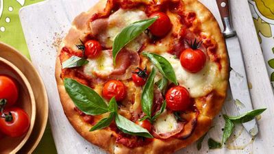 Recipe:&nbsp;<a href="http://kitchen.nine.com.au/2016/05/16/12/57/barbecued-flatbread-pizzas" target="_top">Barbecued flatbread pizzas</a>