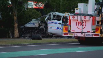 A man allegedly stole and crashed a police van in Brisbane&#x27;s north.
