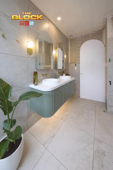 The Block 2025 Han and Can Guest Bathroom Room Reveal