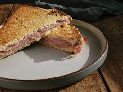Ham and cheese toasted sandwich