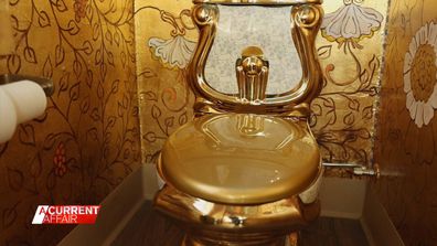 That's right, in the ladies bathroom is a gold toilet which attracts the most attention.